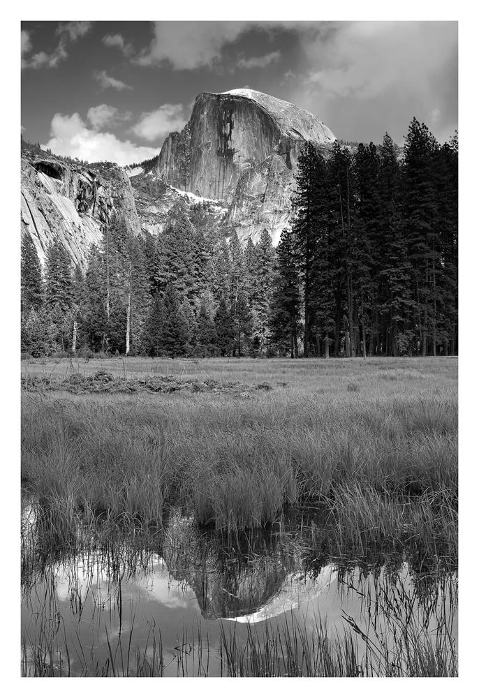 Half Dome Mirror Black & White