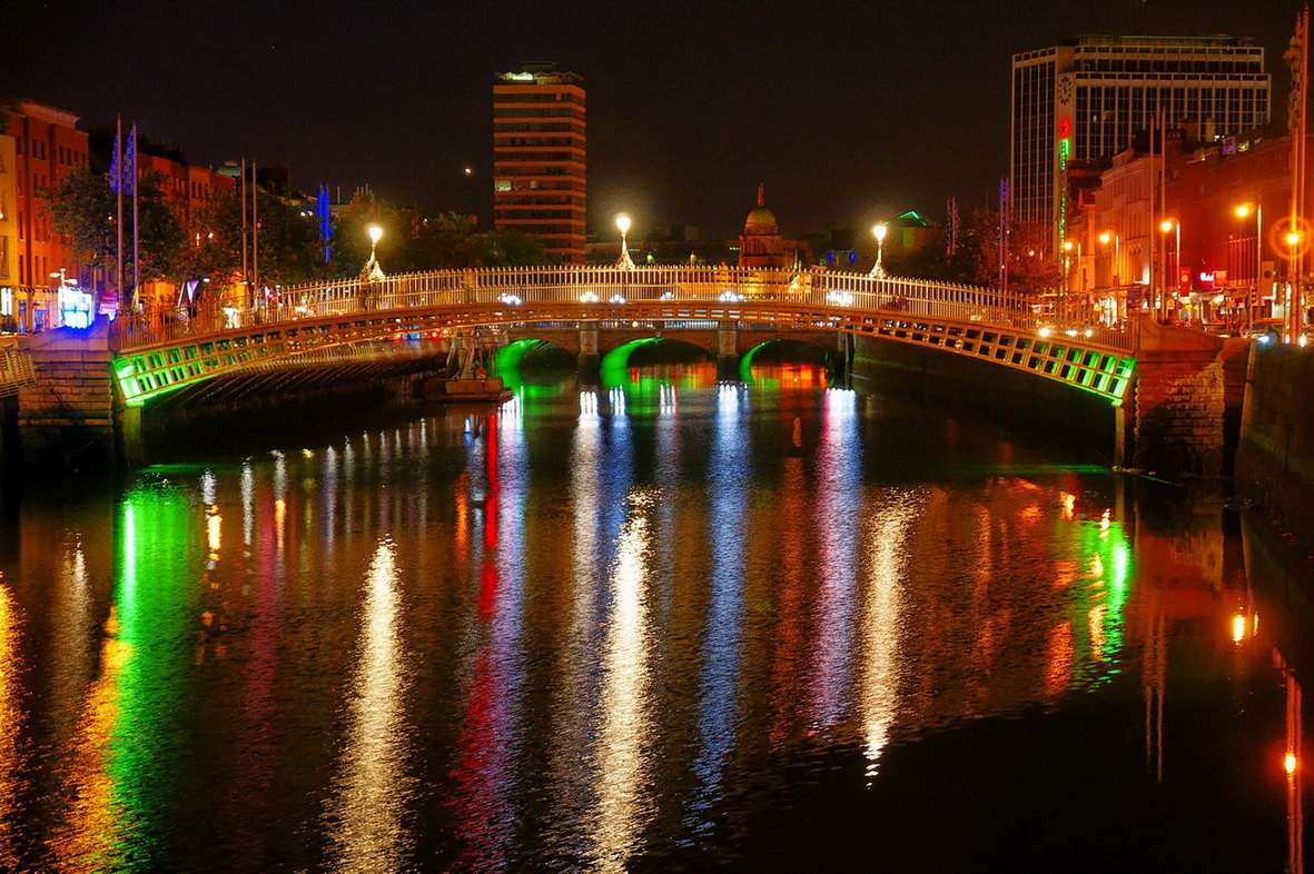 Half Penny Bridge in Dublin/Irland