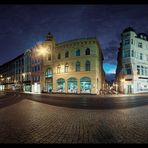 Halle Saale bei Nacht