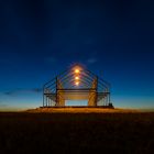 Hallenhaus im Abendlicht