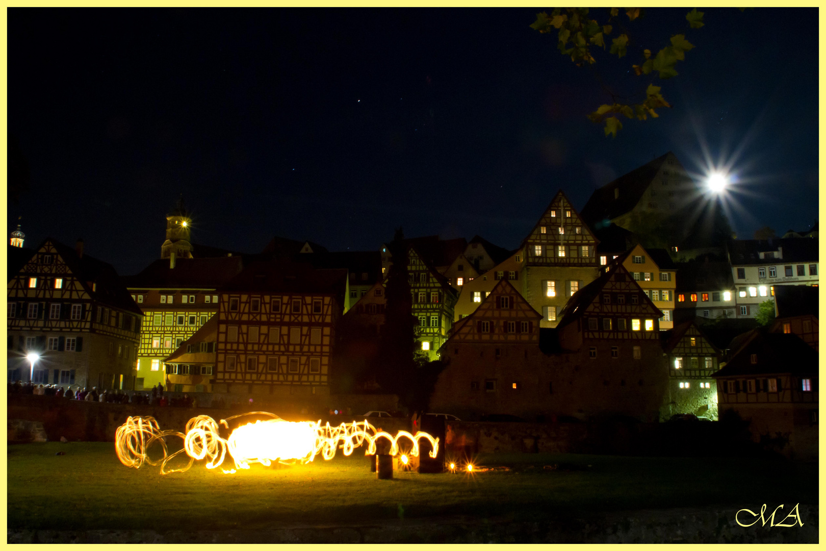 Haller Kunstnacht 2011 mit den "Feuerspinnern"