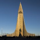 Hallgríms Kirche kurz vor Sonnenuntergang