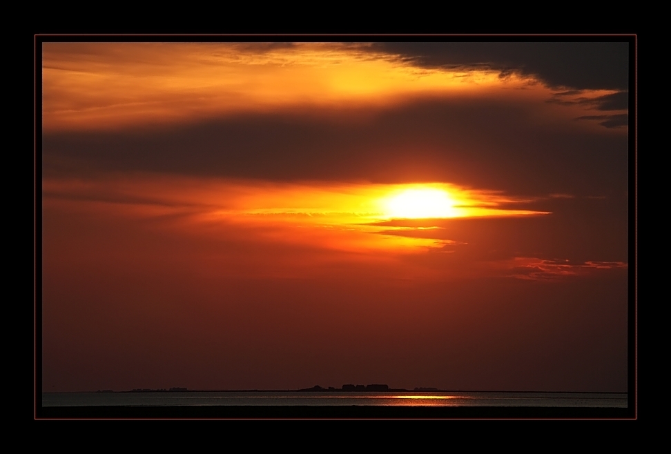 ... Hallig-Abend ... / ... le soir l'île ...