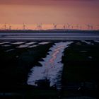 Hallig früh um 4 Uhr mit eigentümliche Farben