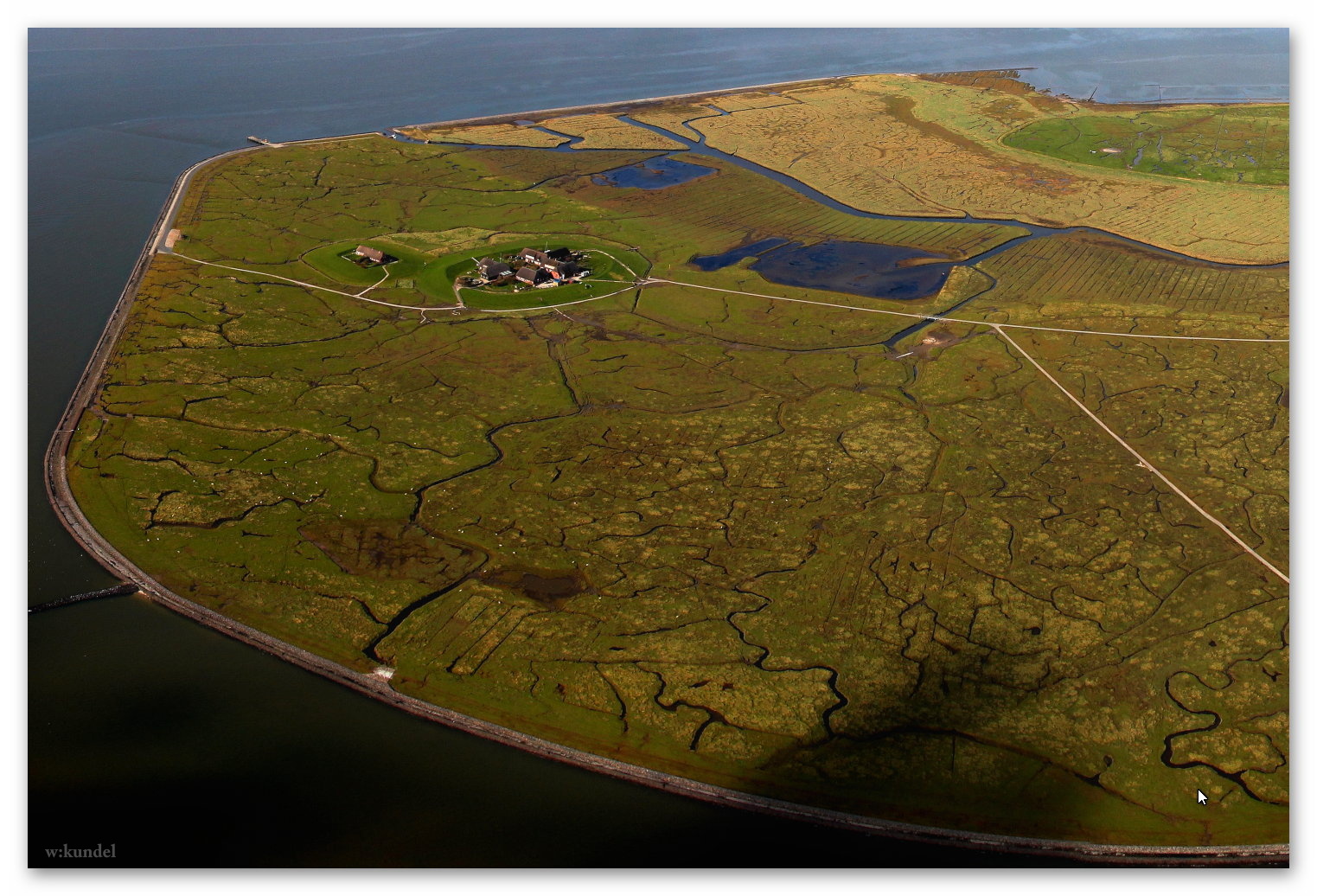 Hallig Gröde (Luftbild)