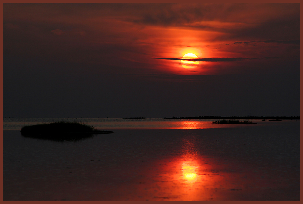 Hallig Hooge am Abend