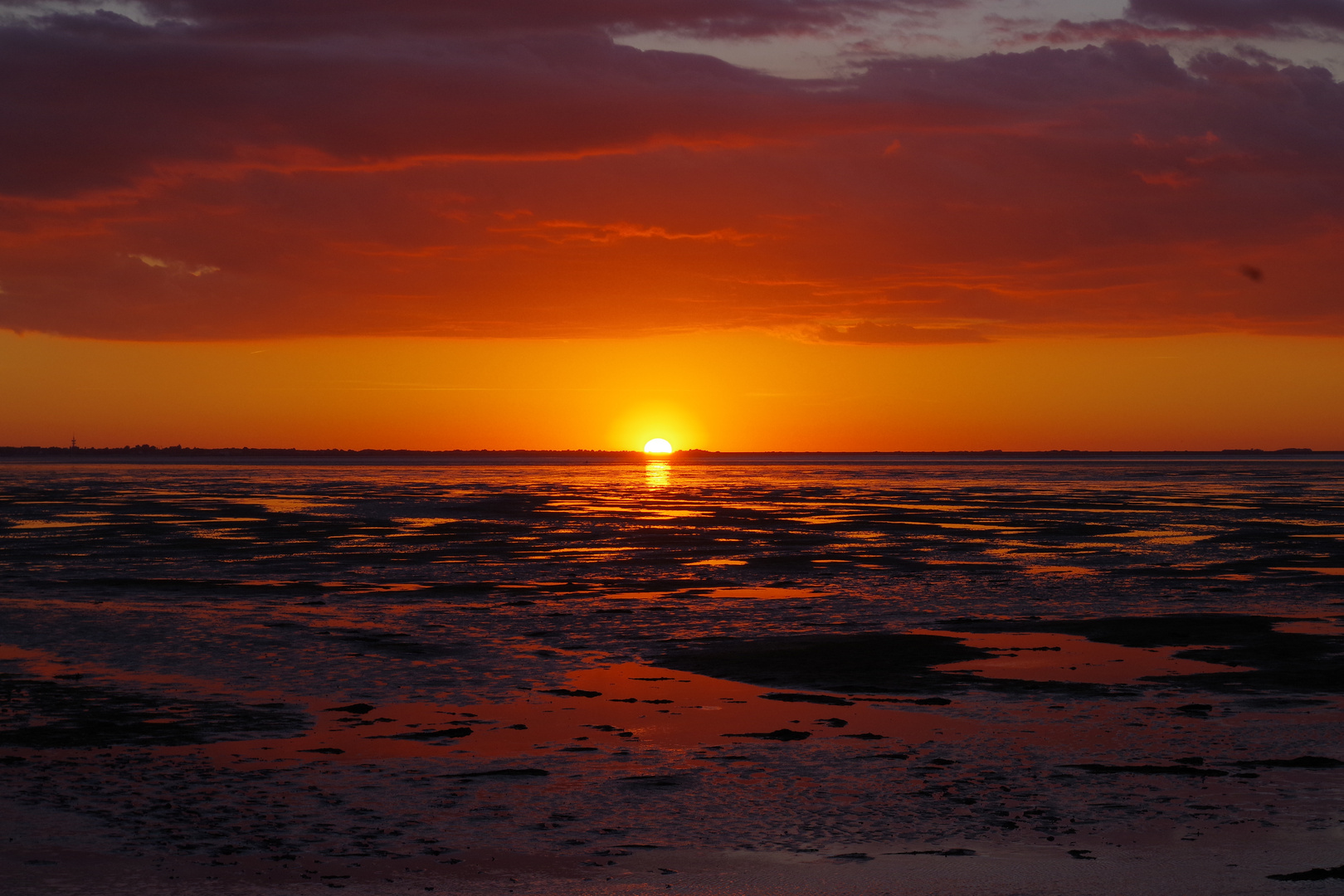 Hallig Oland Sonnenuntergang 16.08.2016