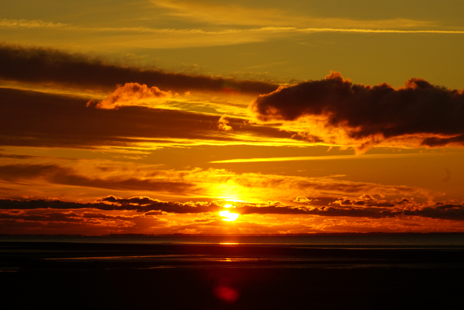 Hallig Sonnenuntergang