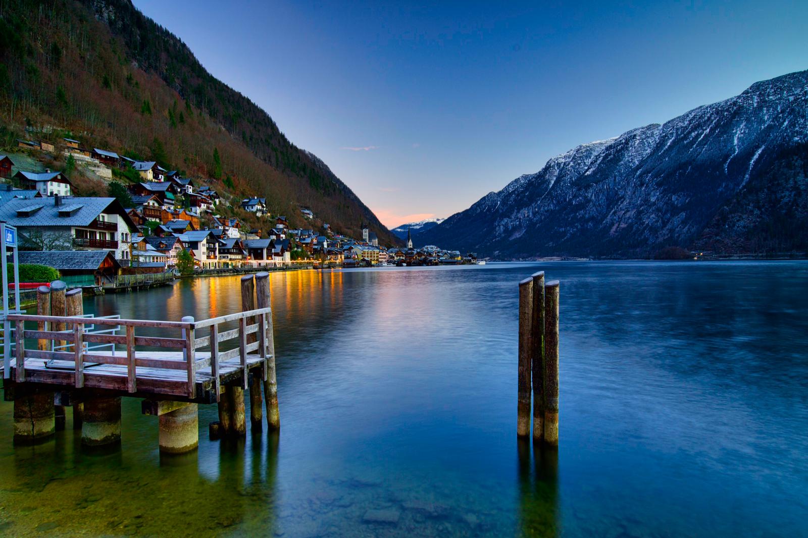 Hallstatt bei Sonnenaufgang 