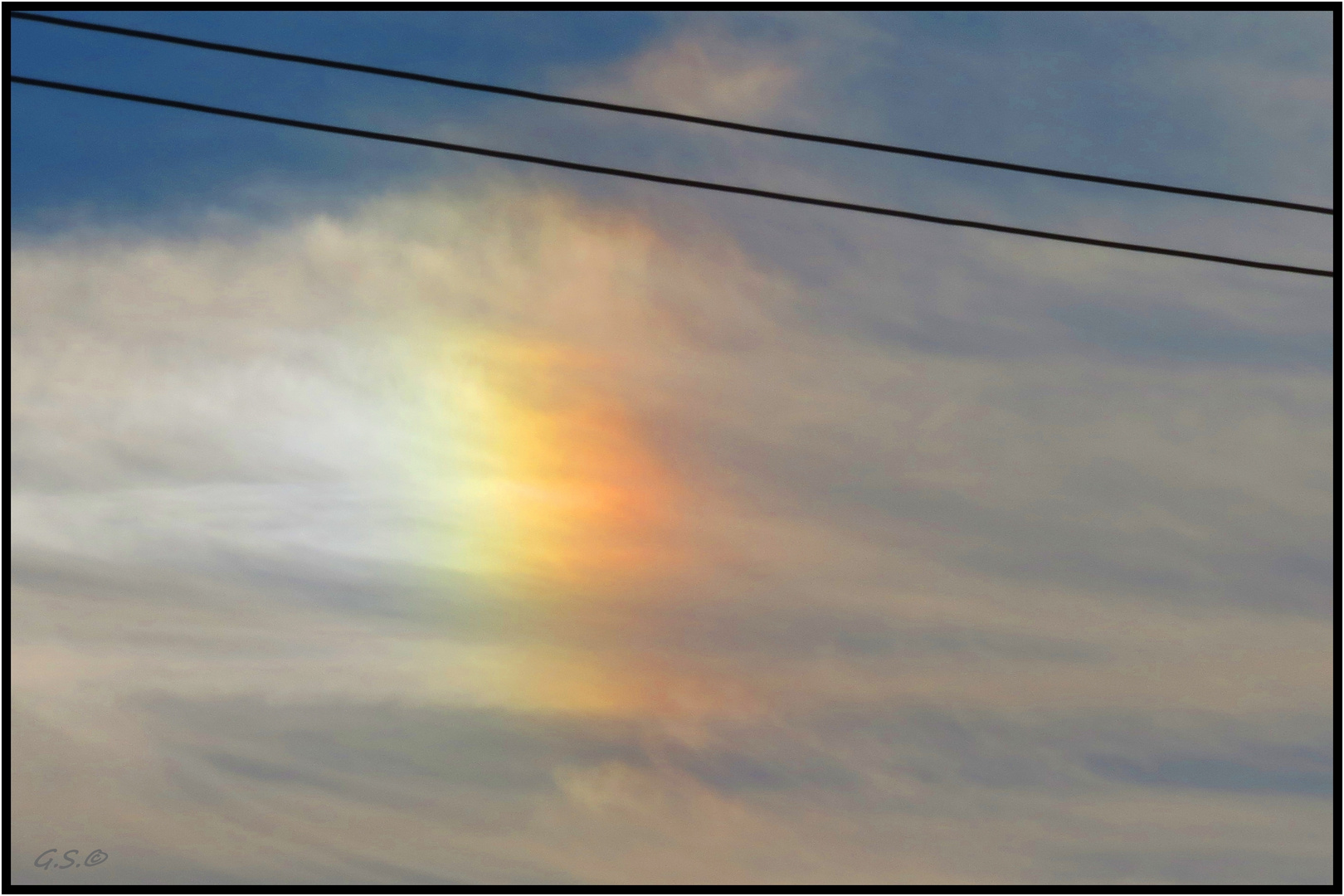 Halo- Erscheinung am Himmel