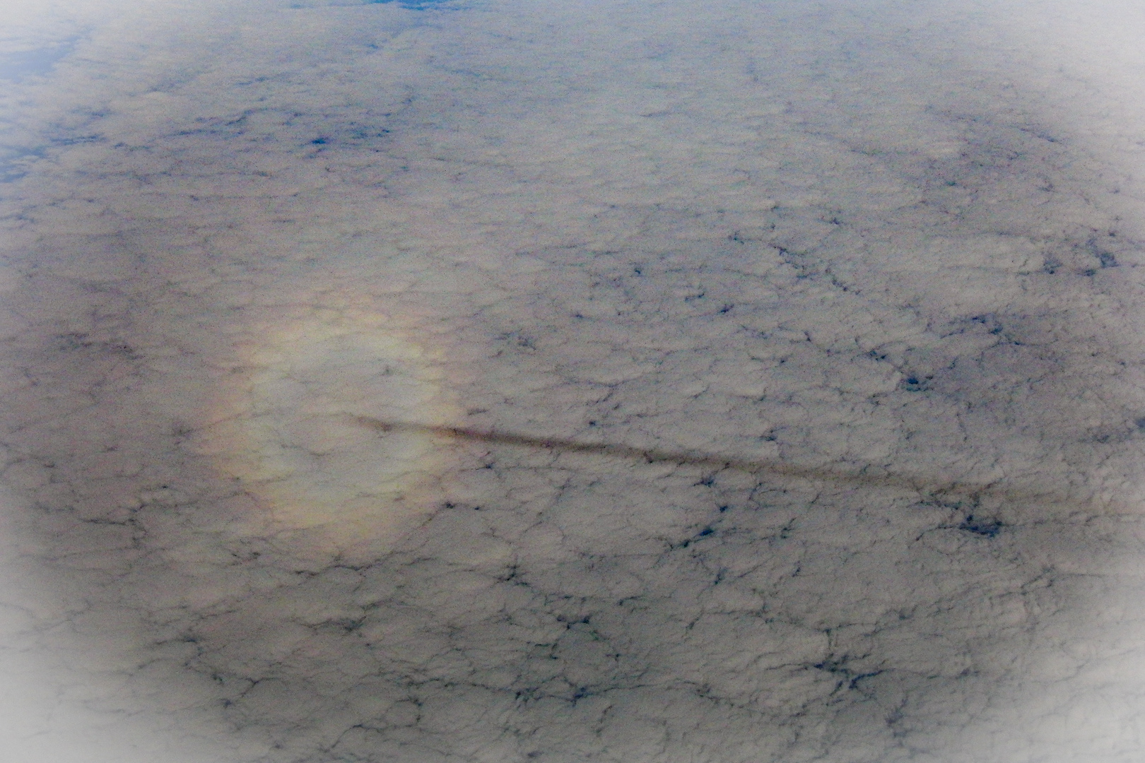 Halo um mein Flugzeug mit Abgasstrahl