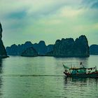 Halong bay in evening atmosphere