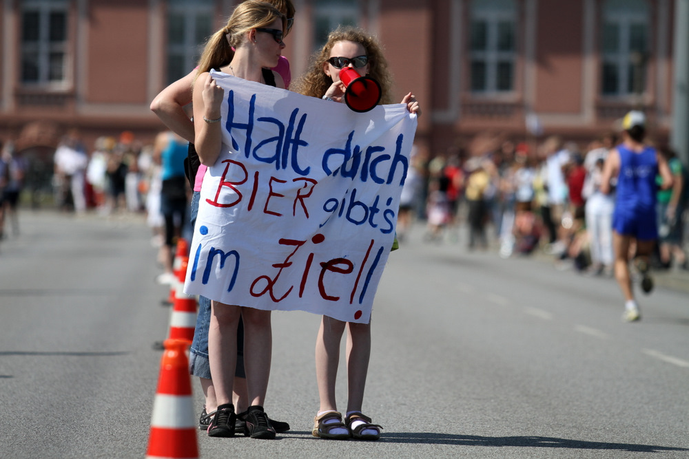 Halt durch, Bier gibt's im Ziel