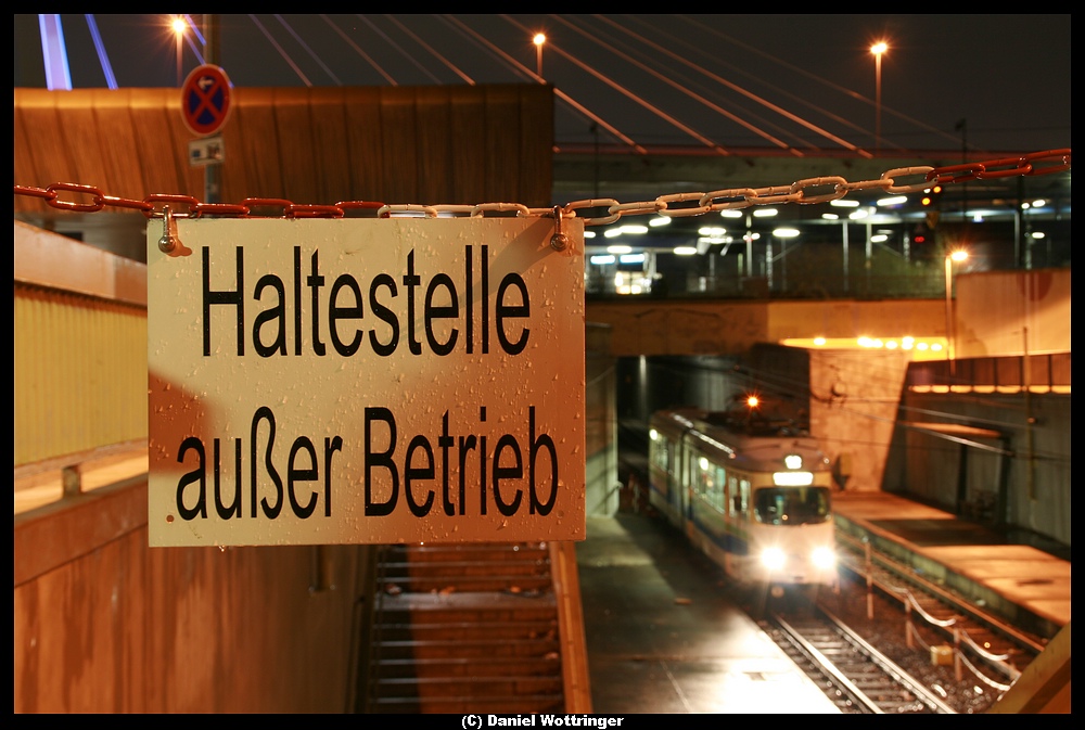 Haltestelle außer Betrieb