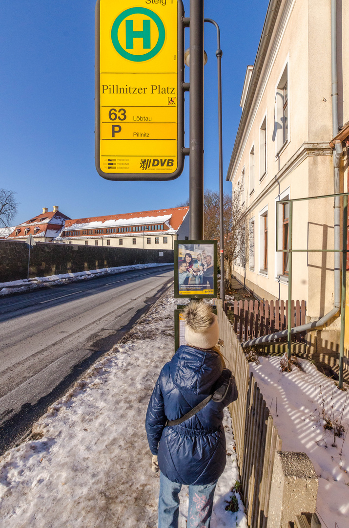 Haltestelle der Dresdner Verkehrsbetriebe