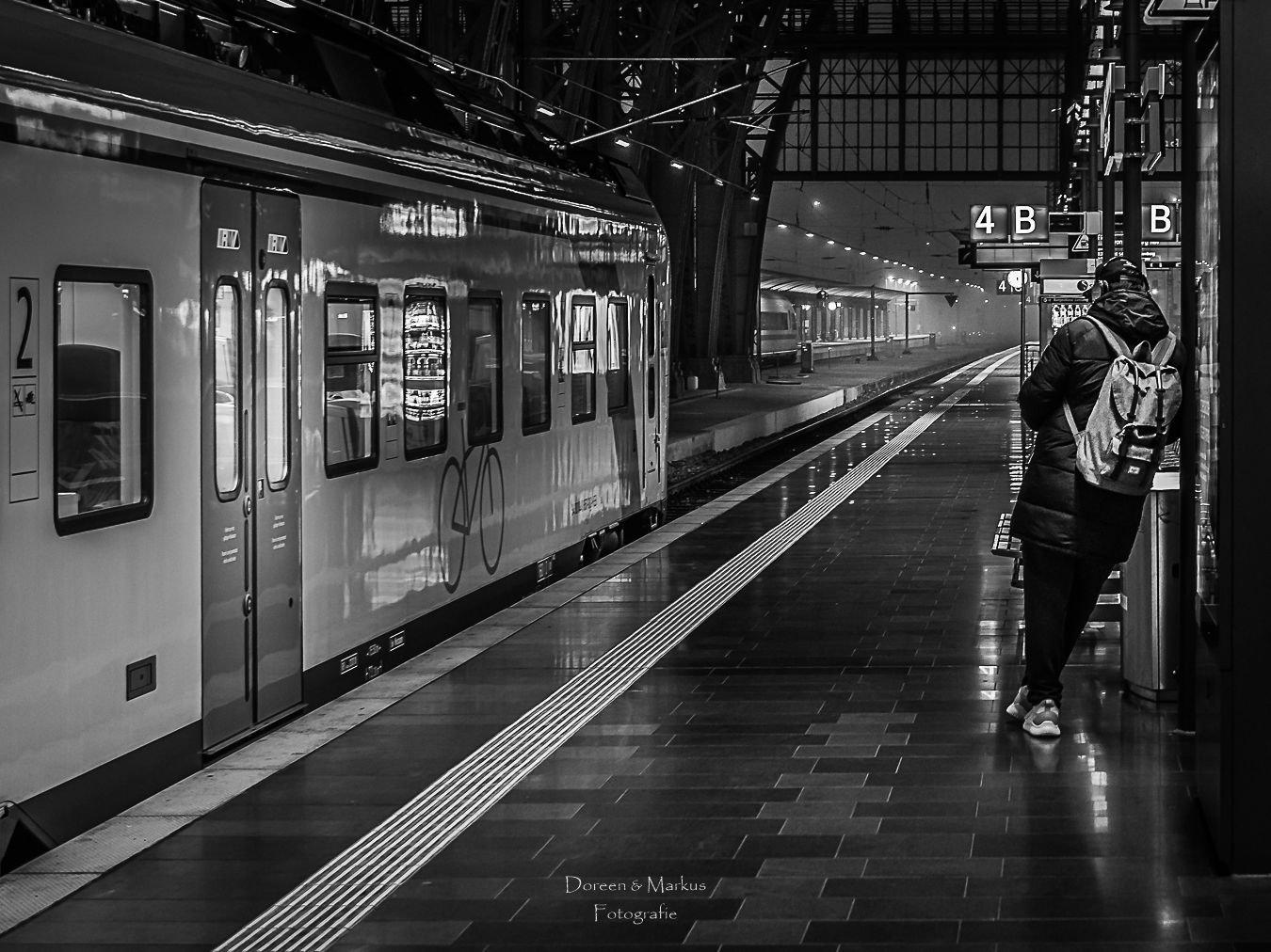 Haltestelle im Hauptbahnhof Frankfurt.