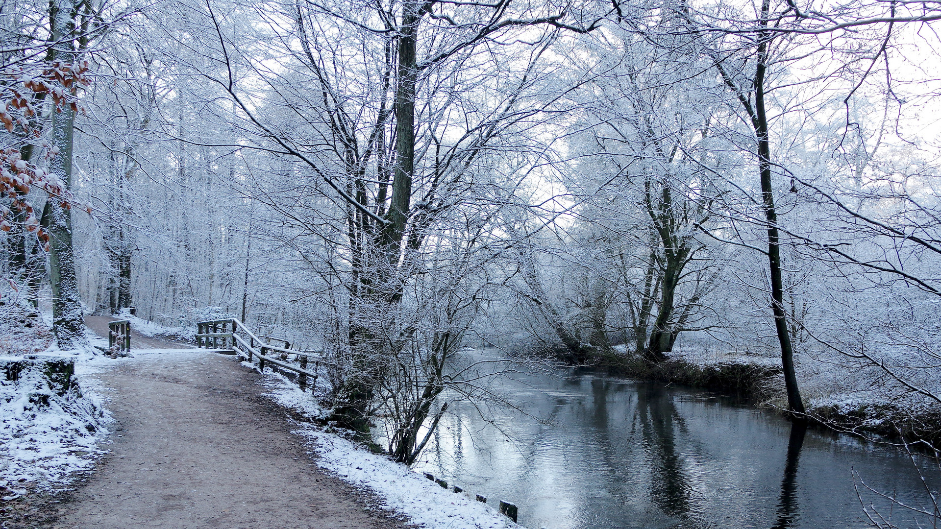 Hamburg Alstertal im Winter