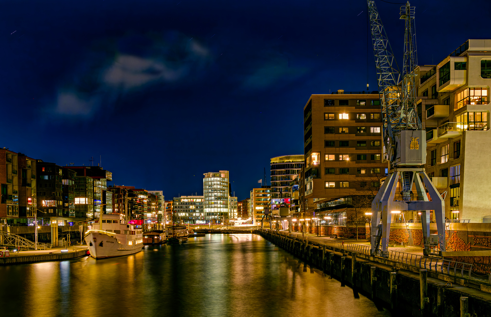 Hamburg an einem kalten Abend