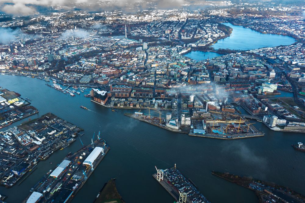 Hamburg aus der Luft Foto & Bild  wasser, hamburg, elbe Bilder auf fotocommunity