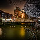 Hamburg bei Nacht mit Fahrrad