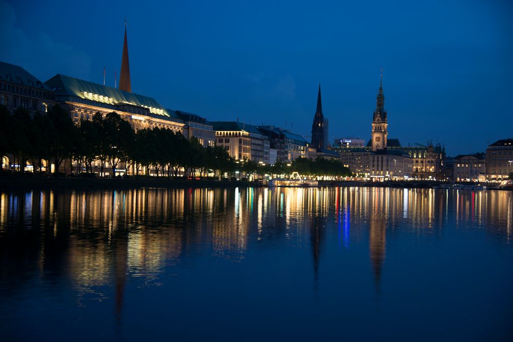 Hamburg, Binnenalster nach Gewitter