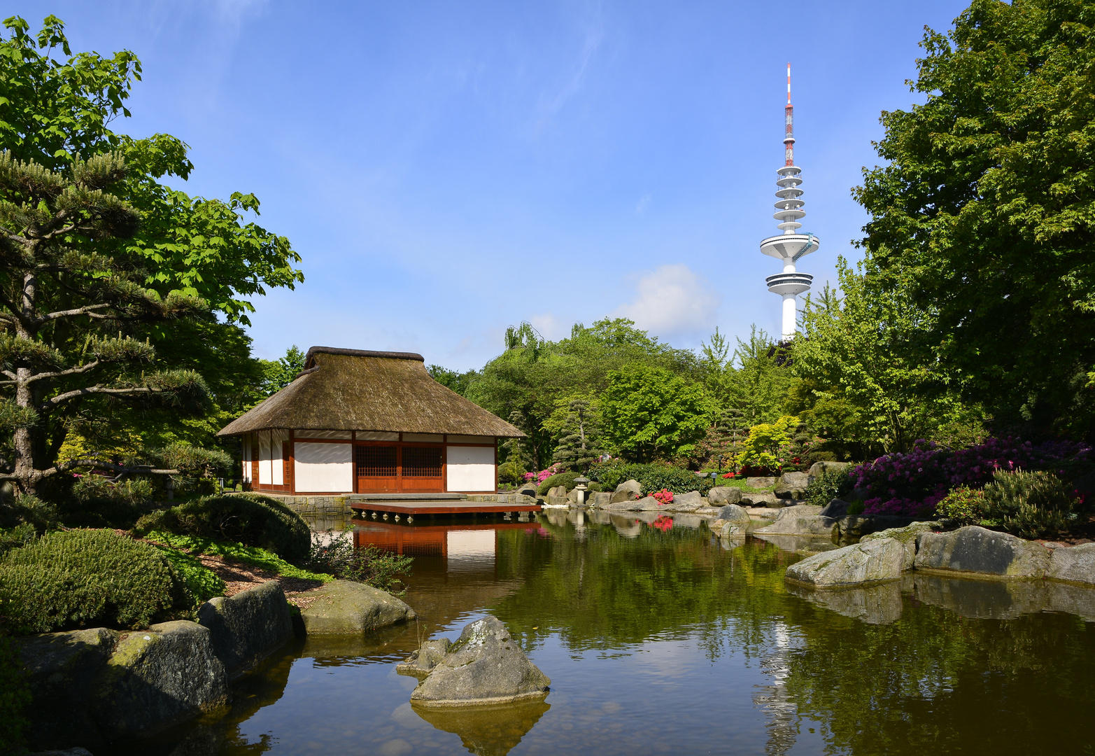 HAMBURG - DER JAPANISCHE GARTEN IM PARK PLANTEN UN BLOMEN - MAI 2014