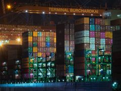 Hamburg - Hafen bei Nacht 1