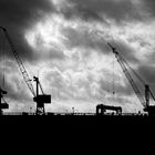 Hamburg Hafen in Schwarz/Weiß 1