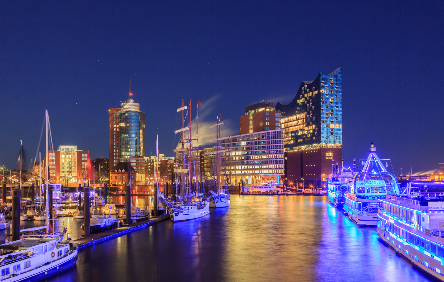 Hamburg Hafencity bei Nacht