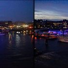 Hamburg Hafenrundfahrt abends zur blauen Stunde - 3D-II-View  ca. 30 cm Basis