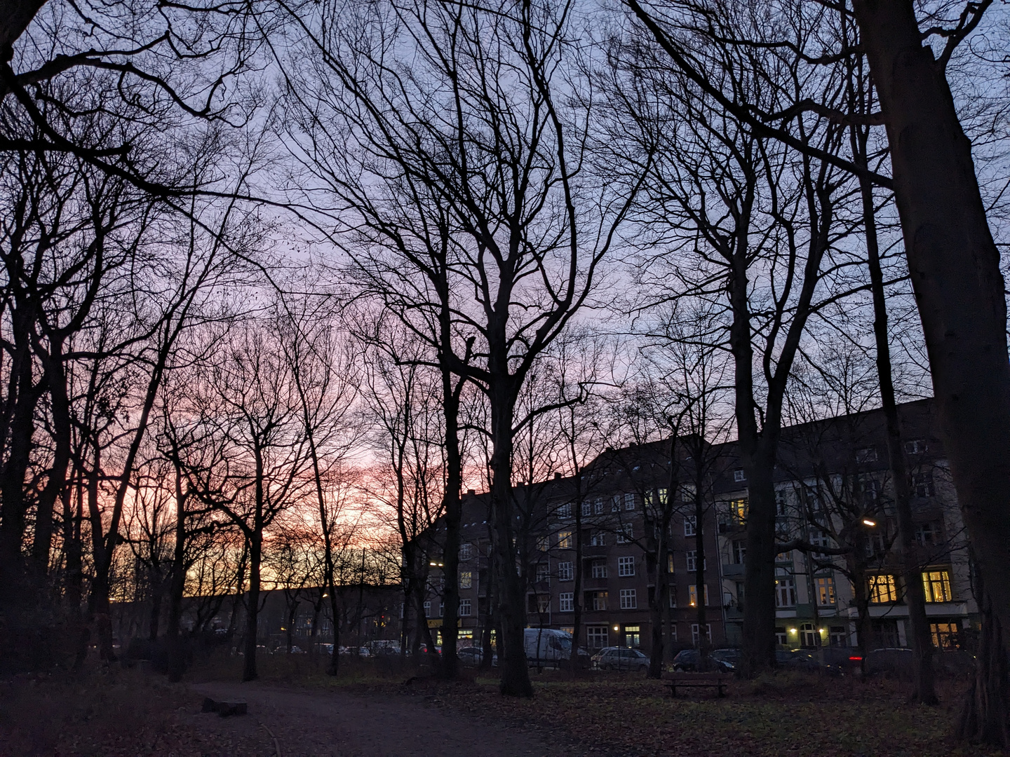 Hamburg Hammer Park nach Sonnenuntergang