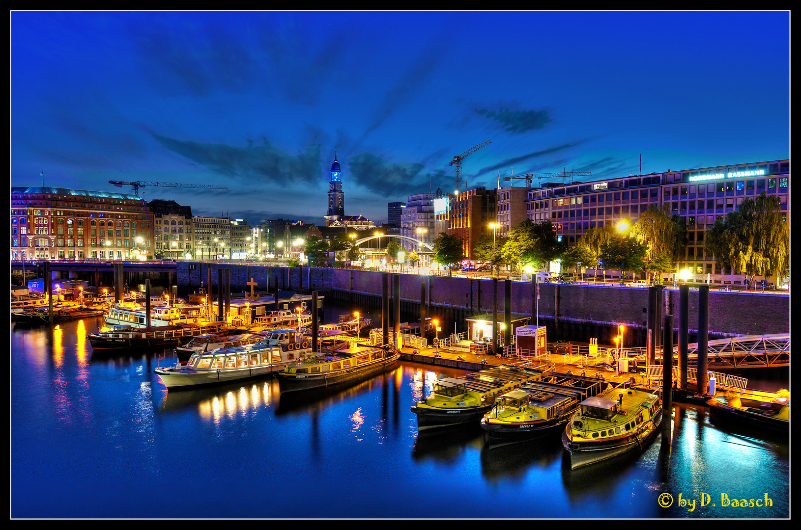 Hamburg in blau