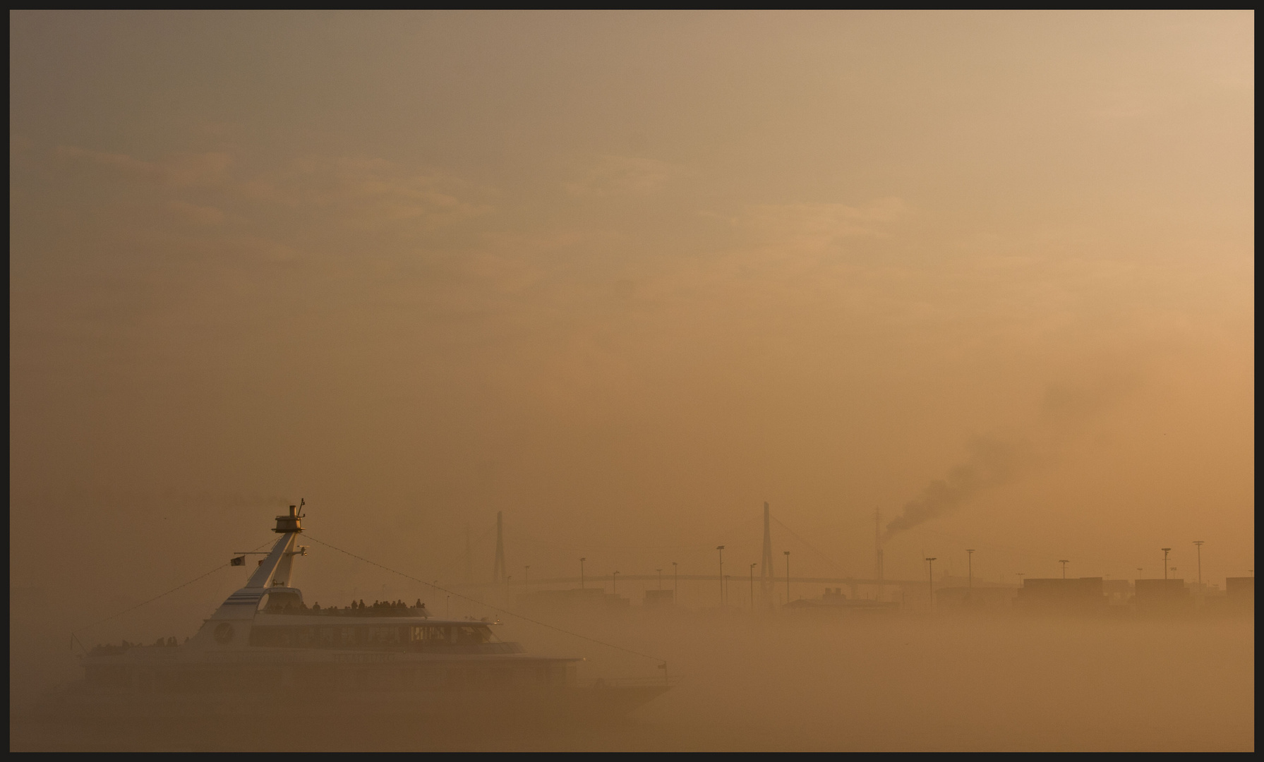 Hamburg in the mist