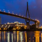 Hamburg: Köhlbrandbrücke bei Nacht