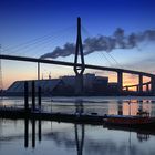 Hamburg Köhlbrandbrücke - Sonnenuntergang