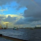 Hamburg Landungsbrücke am Abend