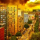 Hamburg Panorama - Goldene Stadt mit Blick auf den Steindamm - Foto Michael B. Rehders_Hamburg 2022