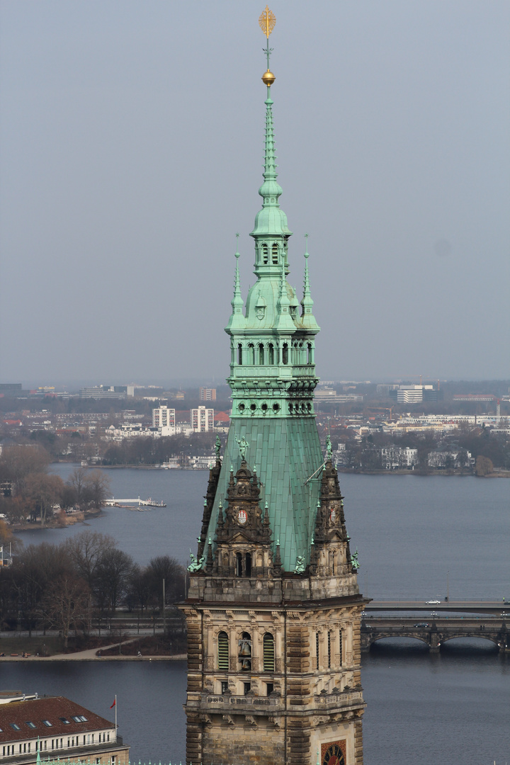 Hamburg Rathaus und Alster