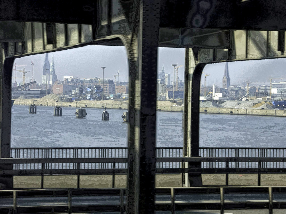 Hamburg - Skyline - Elbbrücke