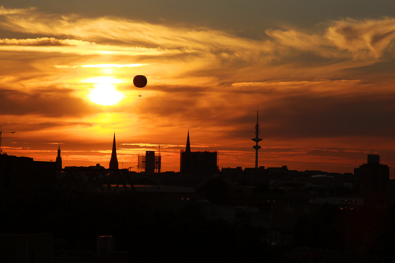 Hamburg Sonnenuntergang
