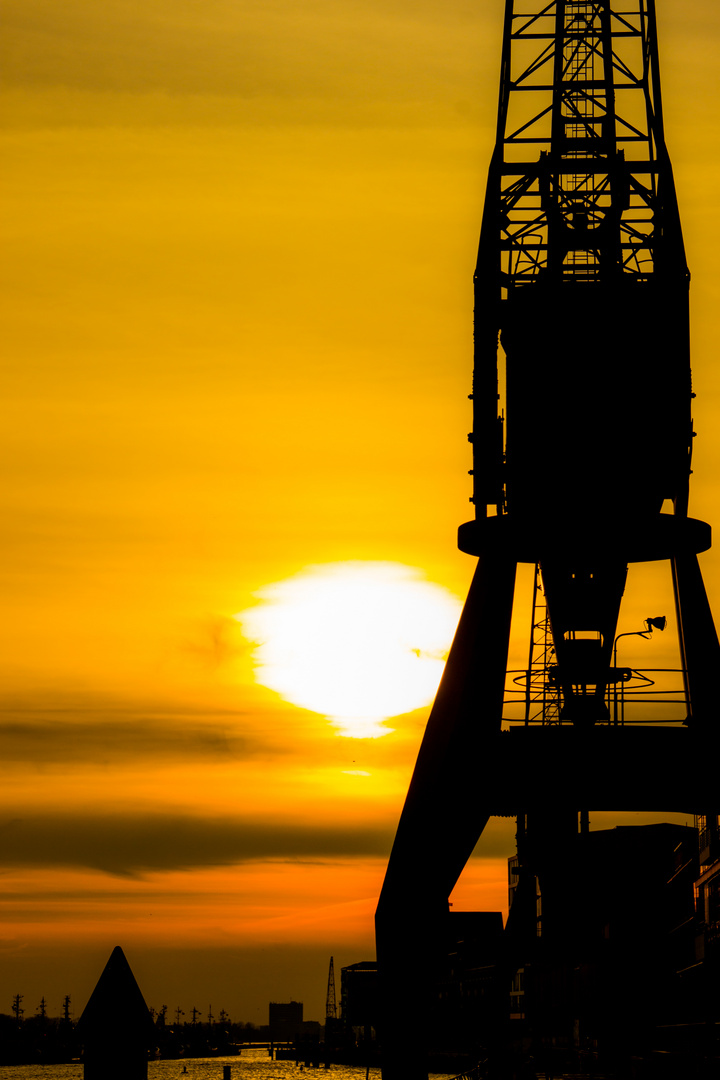 Hamburg-Sonnenuntergang