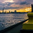 Hamburg Sonnenuntergang im Hafen