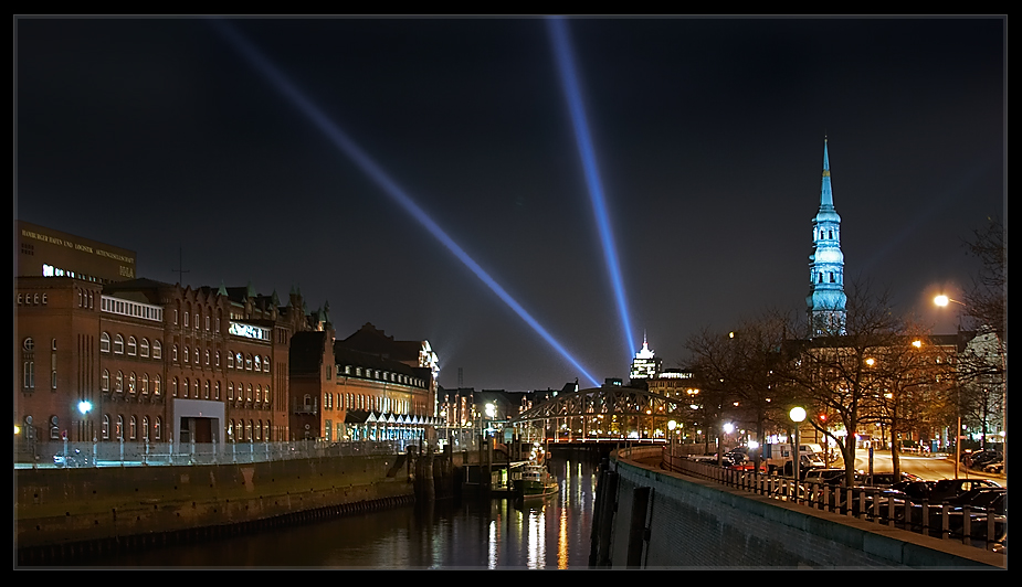 Hamburg Speicherstadt bei Nacht