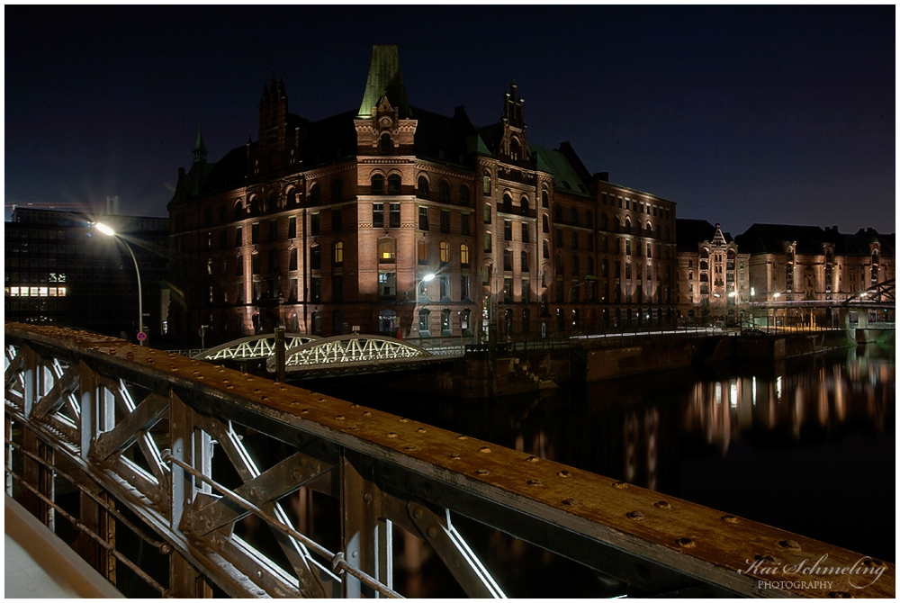 Hamburg Speicherstadt bei Nacht