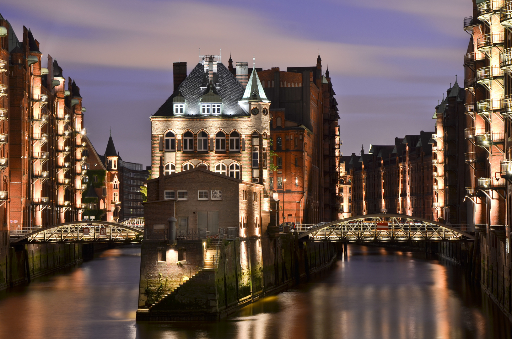 Hamburg Speicherstadt bei Nacht