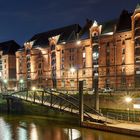 Hamburg-Speicherstadt bei Nacht (auf dem Weg in Hotel)