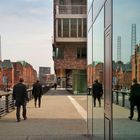 Hamburg, Speicherstadt im Spiegel der Hafencity