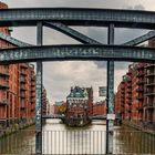 Hamburg, Speicherstadt, Poggenmühlen Brücke, Wasserschloss