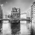 Hamburg. Speicherstadt. Wasserschloss.