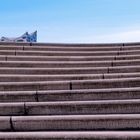 Hamburg. Stairway to Elphi. Elbpromenade.